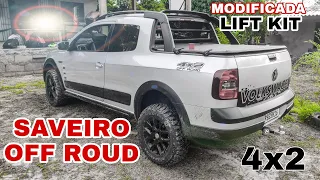 SAVEIRO CROSS ALTA COM LIFT KIT E PNEUS OFF ROUD