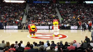 Hawks mascot dance