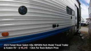 2023 Salem Villa 40FDEN Destination Trailer Walk Through Stock 11040