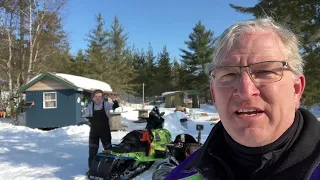 Snowmobiling in Paradise Michigan to Pine Stump March 4, 2023