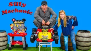 Mickey Mouse and the Roadster Racer Goes to the Silly Mechanic For Pretend Play Fun