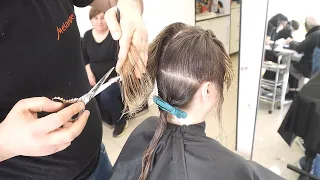 BLONDE LAYERED HAIRCUT WITH SIDE BANGS - AMAZING HAIRCUT FOR WOMEN