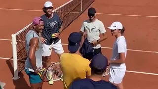 Rafael Nadal Intense Practice with Iga Swiatek