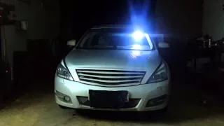 СГУ "Vip-сигнал" "ЭЛИНА". 120 Вт. + Диодные стробоскопы в козырёк Nissan Teana J32.