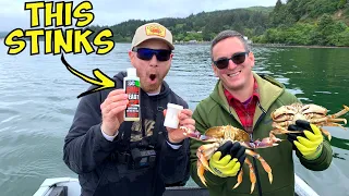 SMELLY JELLY Dungeness Crabbing Challenge (I LOST A CRAB TRAP!)