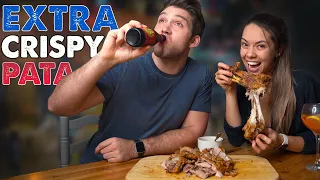 MAKING CRISPY PATA! British Couple Cook & Eat Filipino Food!