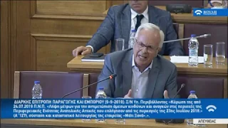 Παρέμβαση Β.Αποστόλου στην Επ. Παραγωγής & Εμπορίου 9.09.2019