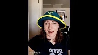 Our Olympic Flagbearer  “Cate Campbell” sending us wishes during lockdown