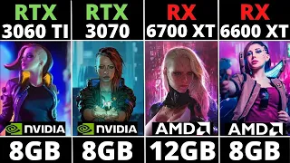 RTX 3060 TI VS RTX 3070 VS RX 6700 XT VS RX 6600 XT - BENCHMARK IN 12 GAMES 1440p