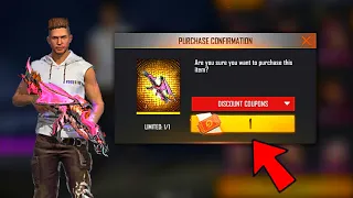 USE 1 FREE CARD 😱 ADAM GOT AMAZING GUN SKIN 🔥🔥 FREE FIRE