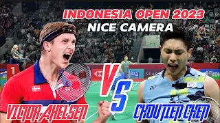 Victor AXELSEN Vs CHOU Tien Chen | Indonesia Open 2023 QF - NICE ANGLE