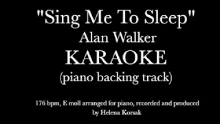 "Sing Me To Sleep" Alan Walker piano karaoke (backing track) instrumental