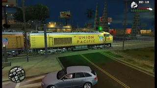 GTA SA- Through the valleys with Union Pacific freight