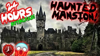 24 HOUR OVERNIGHT CHALLENGE // HAUNTED MANSION // GHOST CAUGHT ON CAMERA! ⏰ | MOE SARGI