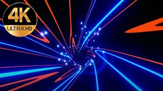 4k TV 10 hour Blue color party light tunnel crazy VJ loop selection -Big screen visuals animation