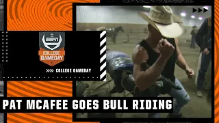 Pat McAfee goes BULL RIDING 😂🐂 | College GameDay