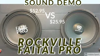 Rockville RM84PRO 8" vs Faital Pro 8FE200 Best car audio Midrange Speakers Sound Bass Test