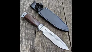 Нож нескладной Grandway 2432 AKP с кожаными ножнами