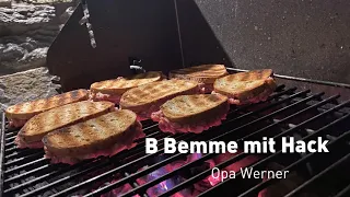 Brot mit Hackfleisch / oder auch B´Bemme mit Hack / Opa Werner