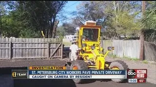 City employees caught doing private paving work