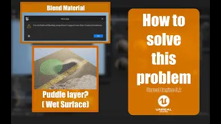 Unreal Engine 5 Blend Material Problem & Use Puddle Layer (Make Wet Surface)