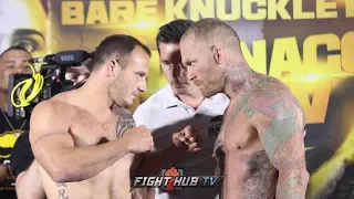 CHRIS LEBEN AND DAKOTA COCHRANE HAVE HEATED FACE OFF AT BKFC 6 WEIGH IN