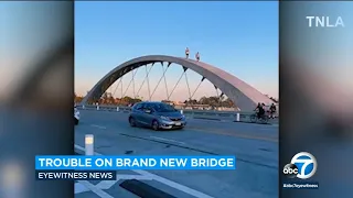 Video: New Sixth Street bridge already plagued by street takeovers, other stunts l ABC7