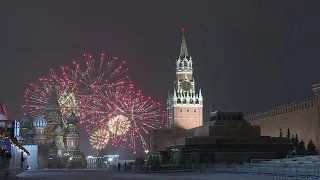 Moscow celebrates the new year with fireworks over empty Red Square | AFP