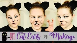 DIY Cat Ears and Makeup Tutorial (Easy)