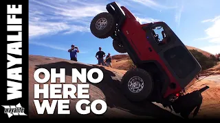 Jeep TJ Wrangler Flop on Poison Spider Mesa Trail : DON'T DO THAT AGAIN