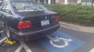 Guy drives off with boot