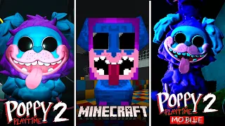 Poppy Playtime 2 PC vs Mobile vs Minecraft PE - PJ Pug a Pillar Jumpscares Comparison