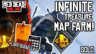 Solo Infinite Treasure Map Glitch - Red Dead Redemption 2 Online - How to Get the LAKE ISABELLA Map!