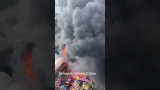 LOOK: The fire at the Araneta City Bus Terminal in Cubao. February 9/2023.