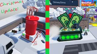 Smoothie Factory Tycoon! Christmas Update!! Unlocking The BEST Podium In The Game!!