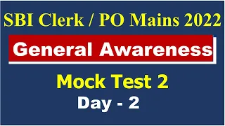 General Awareness Mock Test 2 for SBI Clerk/ PO Mains 2022 Exam