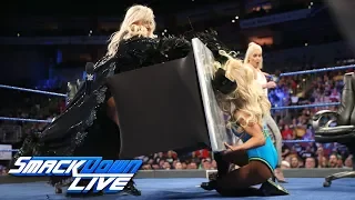 Charlotte Flair & Carmella sign contract for their match at Backlash: SmackDown LIVE, April 24, 2018