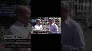 Quand JM Blanquer croise son adversaire NUPES sur un marché...