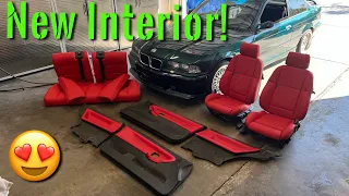 WE GOT NEW INTERIOR FROM LSEAT.COM! E36 M3 BUILD PT.16