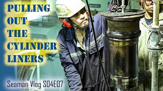 Ship's Generator Engine Overhaul Pt. 2 : Cylinder Liner | Chief MAKOi Seaman Vlog
