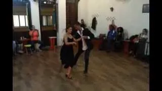 Apresentacao de bolero Flavio Marques e sua aluna Yasmini.