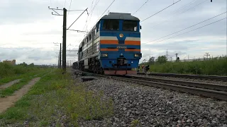 Эстонский 2ТЭ116-1034 на ст. Юлемисте / Estonian 2TE116-1034 at Ülemiste station