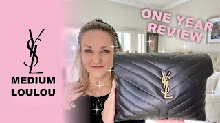 YSL Medium Loulou bag review 🤩 | 1 year unboxing | What’s in my Saint Laurent designer LouLou bag?