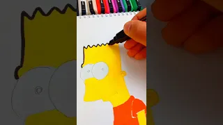 Drawing the Simpsons animation character ⁦( #shorts )