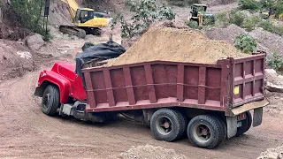 Pozzolan Mining - Overload Trucks Leaving the Quarry. E8:S2