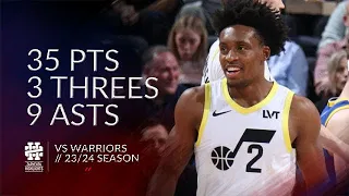 Collin Sexton 35 pts 3 threes 9 asts vs Warriors 23/24 season