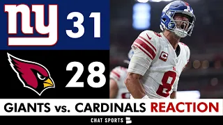 NY Giants INSTANT Reaction & News After COMEBACK WIN vs. Cardinals - MAJOR Saquon Barkley Injury