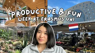 PRODUCTIVE AND FUN WEEK AT ERASMUS UNI ROTTERDAM | exchange student vlog in the netherlands