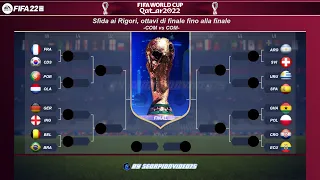 FIFA 22 • World CUP QATAR 2022, Sfida ai Rigori • ottavi di finale fino alla finale (COM vs COM)