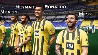 What If Messi, Ronaldo, Mbappe, Neymar Play Together with Dortmund vs Real Madrid | UCL FINAL | FIFA